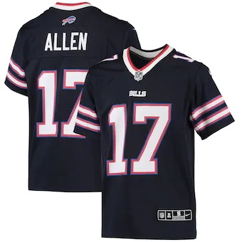 youth nike josh allen navy buffalo bills inverted team game